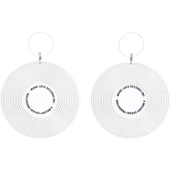 Náušnice Náušnice - Gramofonové desky - Průsvitné