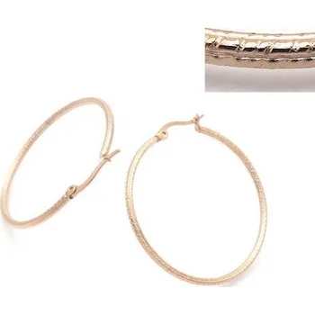 Náušnice Náušnice kruhy chirurgická ocel růžové zlato 20916