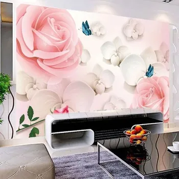 Fototapeta Solution Media 3D tapeta - Růže a motýl MU1005 3 - 3D Relief - Vliesová tapeta - 320g/m2