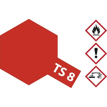Modelářská barva Tamiya akrylová barva italská červená TS 8 nádoba se sprejem 100 ml