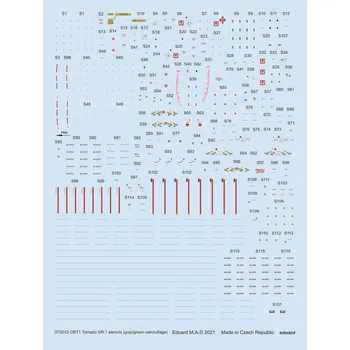 Plastikový model Eduard 1/72 Tornado GR.1 stencils (gray/green camouflage) (REVELL)
