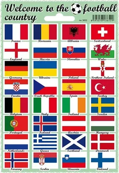 ARCH Welcome To The Football Country tetovačky/samolepky vlajky států