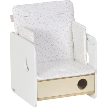 Polštář Bílý bavlněný podsedák na dětskou židli Kave Home Nuun