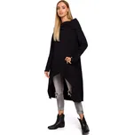 M477 Asymetrická tunika se širokým límcem - černá EU 2XL/3XL
