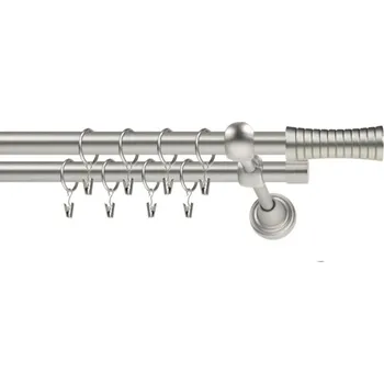 Garnýž Kovové garnýže dvouřadé 19mm - Chrom