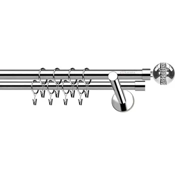 Garnýž Kovové garnýže dvouřadé moderní 25 a 19mm - Nerez