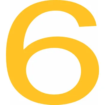 Papír PermaLean číslo 6 - žluté PermaLean čísla 180 mm