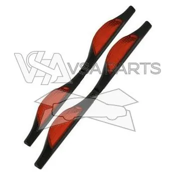 Autodoplněk COMPASS Chránič dveří červený (2 ks)