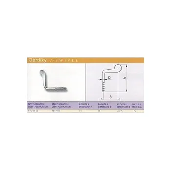 Šroub Satos 2117/30 obrtlík se závitem Zn 200ks