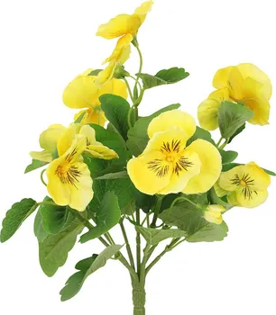 Umělá květina Autronic KT7159 maceška žlutá
