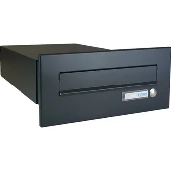 Poštovní schránka 1x poštovní schránka B-042 k zazdění do sloupku + čelní deska se zvonkem ČD-2 - RAL 7016 MAT. - ANTRACIT