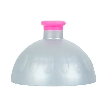 Zdravá lahev Víčko stříbrné/zátka fialová fluo VPVZ0243