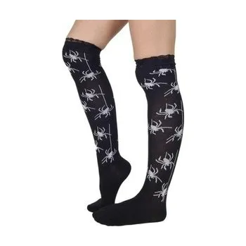 Karnevalový kostým Podkolenky s bílými pavouky a krajkou