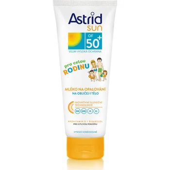 Přípravek na opalování Astrid Sun rodinné mléko na opalování OF50+ 250 ml