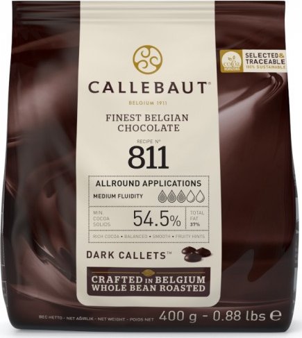 Callebaut Čokoláda Callebaut hořká 811 54,5 % kakao, 400 g
