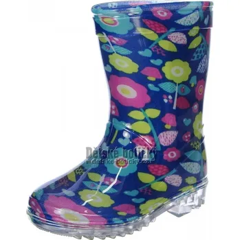 Dívčí holínky Pidilidi PL0080-01 barevné květiny 23