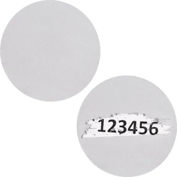 samolepka Stírací samolepka matně stříbrná 38mm kruh