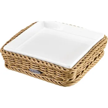 Westmark Tác porcelánový čtvercový 15,5x15,5x3,5 cm béžový