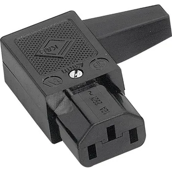 Elektrická zásuvka K a B 43R011111 IEC zástrčka C13/C14 43R zásuvka, zahnutá Počet kontaktů: 2 plus PE 10 A černá 1 ks
