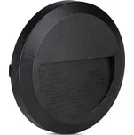 V-TAC Černé kulaté LED svítidlo na schody 2W IP65 Teplá bílá 2500 - 3000K
