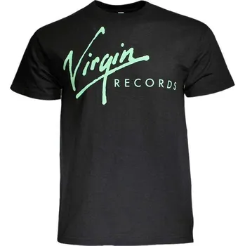 Pánské tričko Virgin Records Tričko Green Logo Exclusive Black S