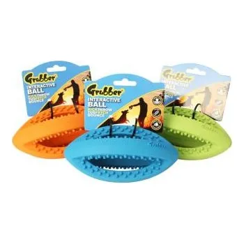 Hračka pro psa Happy Pet Grubber Interaktivní rugby míč S 19 cm