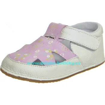 Dívčí polobotky Pegres 1096 růžová květ 22