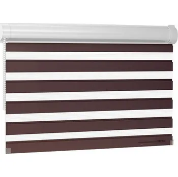 Roleta ROLETY 24 Látkové rolety Den Noc v kazetě PROMO - sytě hnědá