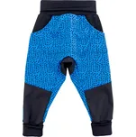 tyrkysové rostoucí softshellové kalhoty s potiskem