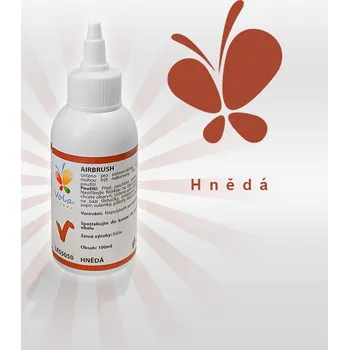 Potravinářské barvivo Barva tekutá cukrářská Airbrush, hnědá 100 ml/lahvička