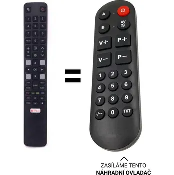Dálkový ovladač TCL 50P610 náhradní dálkový ovladač pro seniory.