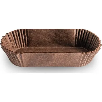 Jednorázové nádobí Košíček papírový ovál 105x40, v.25mm (plnohnědý) 1000 ks/bal