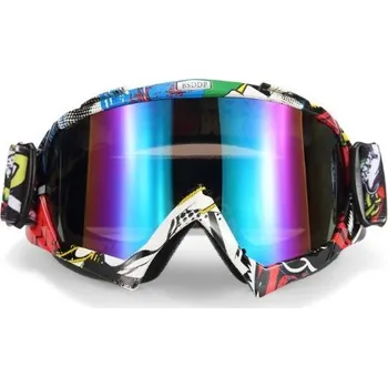 Helma na motorku Dětské moto brýle BAREVNÉ 02