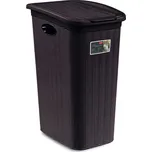 Koš na špinavé prádlo ELEGANCE 36 litrů, tmavěhnědá