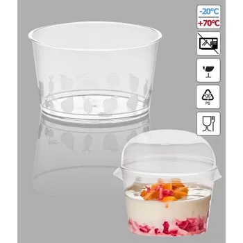 Jednorázové nádobí Pohárek PS Rotonda 300ml 50 ks/bal