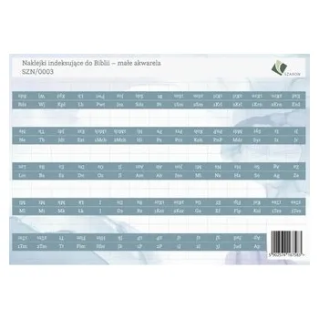 Naklejki indeksujące do Biblii - małe akwarela