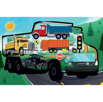 Puzzle Falixen Puzzle "Nákladní auta"