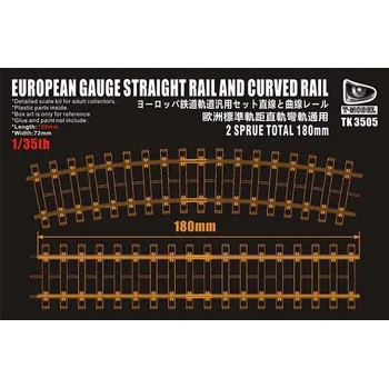 Plastikový model T-model European Gaude Straight Rail and Curved Rail