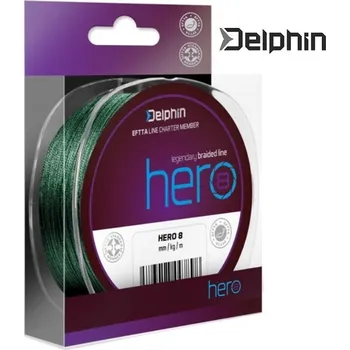 Delphin pletená šňůra HERO 8 zelená 1000 m průměr: 0,14 mm