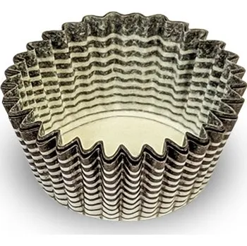 Jednorázové nádobí Košíček papírový prům. 23, v.16,5mm (hnědý proužek) 2000 ks/bal