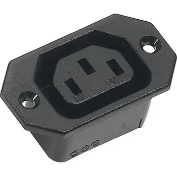 Elektrická zásuvka K a B 43R031121 IEC zástrčka C13/C14 43R zásuvka, vestavná vertikální Počet kontaktů: 2 plus PE 10 A černá 1 ks
