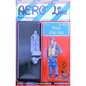 Plastikový model Plusmodel 1/48 Pilot FW-190 (1 fig.)