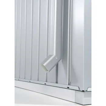 Úložný box Biohort Sada okapových svodů pro PANORAMA, stříbrná metalíza, 2 kusy (Dva trubkové svody v barvě domu s výtokovým kolenem)