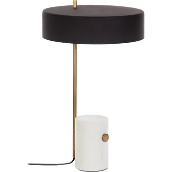 Lampička Černá kovová stolní lampa Kave Home Phant