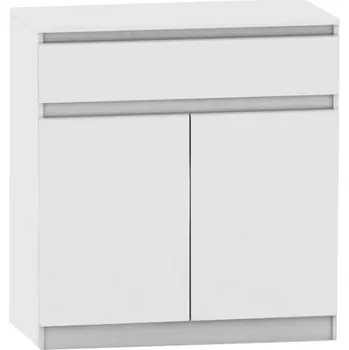Komoda 2 dveřová komoda s jedním šuplíkem, bílá, HANY NEW 007