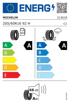 energetický štítek letní pneumatiky Michelin Primacy 4 205/60 R16 92 H s1