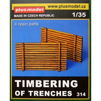Plastikový model Plusmodel 1/35 Timbering of trenches
