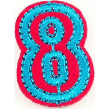 Nášivka Nažehlovací záplata - Číslice 8 - rozměr 3 cm x 1,8 cm