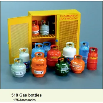 Plastikový model Plusmodel 1/35 Gas bottles (resin set, PE & decals)