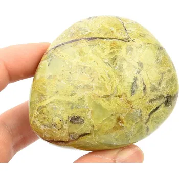 Přírodní kámen Zelený opál hladký kámen (164g)